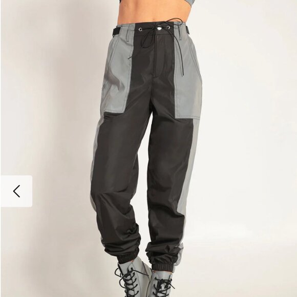 iHeartRaves Reflective Cargo Joggers - Picture 1 of 7